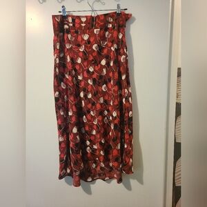 CAbi Multicolor Floral A-Line Skirt